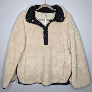 Free People Movement Sherpa Marsupial Pocket Quarter Button Pullover